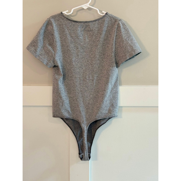 Women's Free People Gray Short Sleeve Bodysuit S - Picture 3 of 3